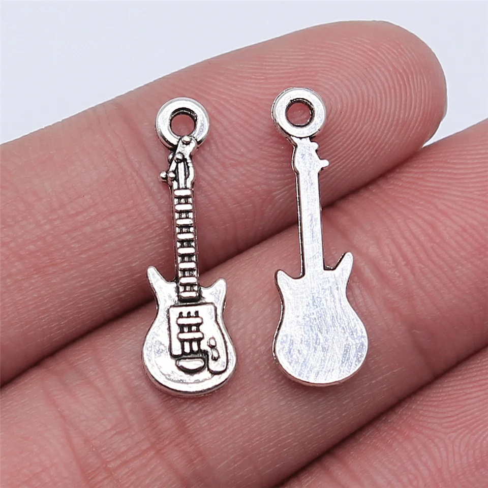 Wysiwyg 20ks 24x7mm 3 farby Guitarové kúzla prívesok pre šperky na výrobu šperkov DIY šperky