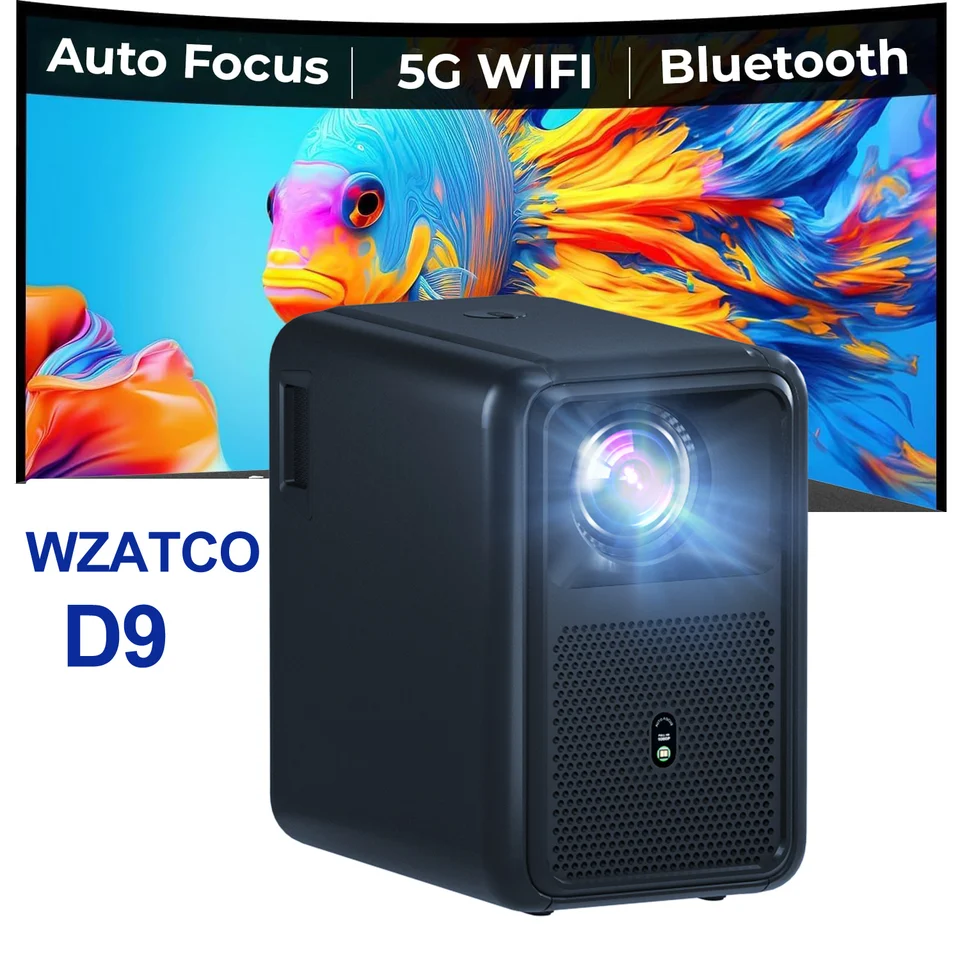 WZATCO D9 1920*1080p Full HD LED projektor s 4D Digital Keystone 7000lumens domáce kino prenosné prenosné Beamer LED Proyector