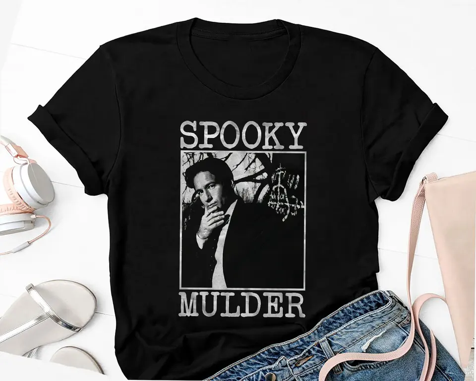 X Files Spooky Mulder T tričko pre film Fox Fox Vintage Alien