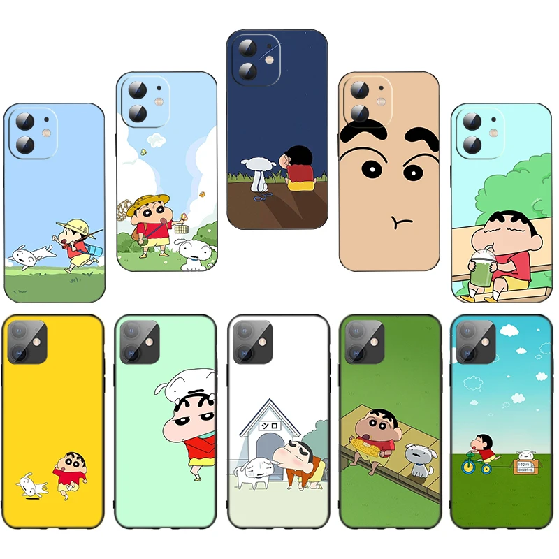 X10 Crayon Shin Chan Soft Silikone Case pre Samsung Galaxy J6 Plus A6 A8 A8 Plus 2018 A9 M20 M30 M30S M31 M51 CAVER