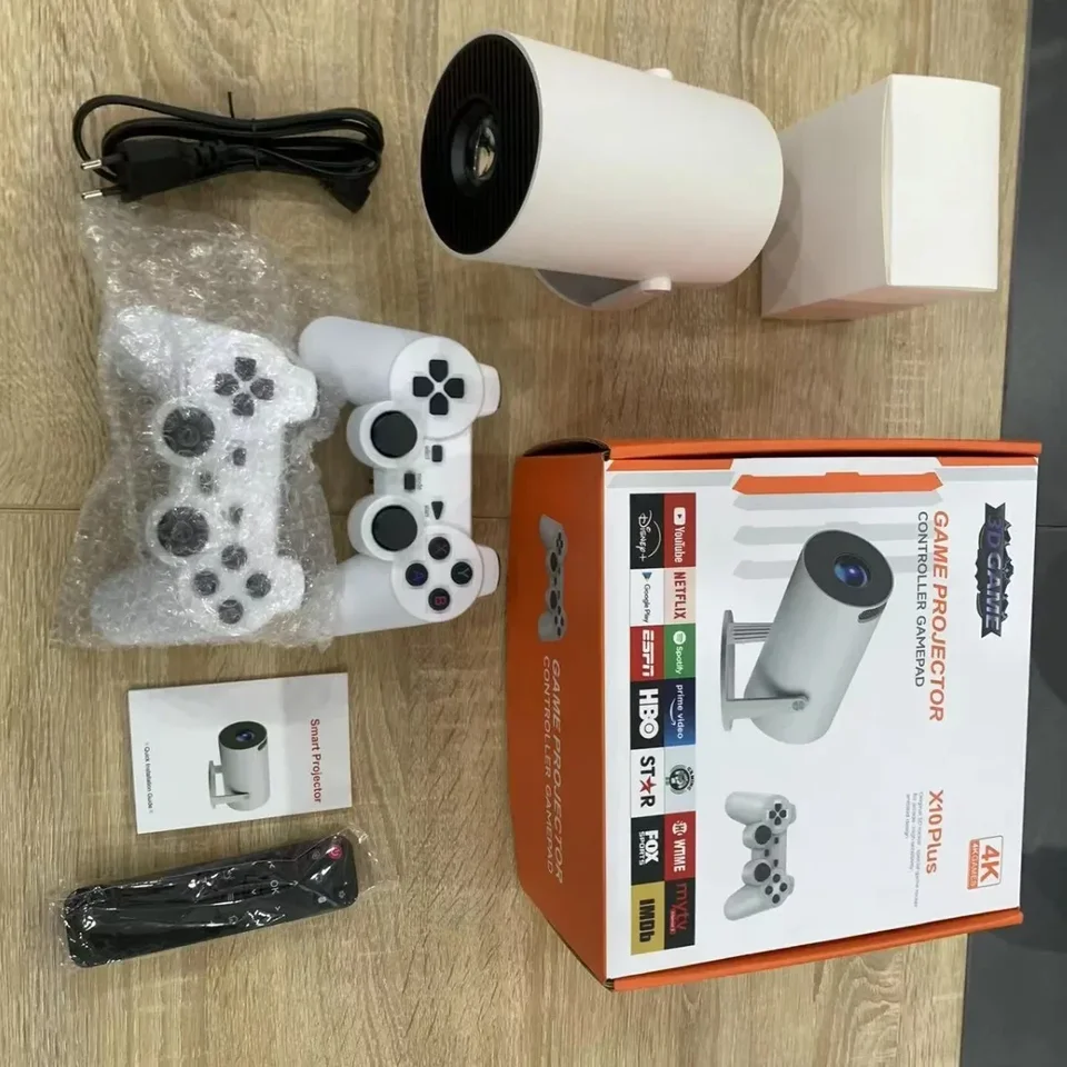 X10 Plus retro videohry konzoly Android 11 prenosný inteligentný projektor 720p H713 LCD projektor HD Game Box