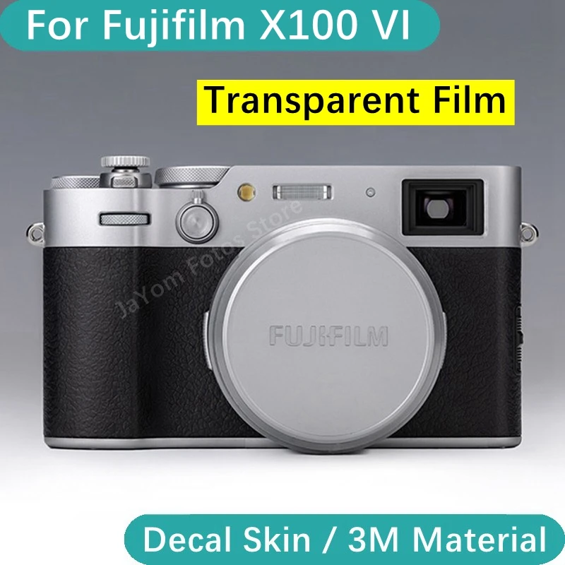 X100VI Transparentný film Prispôsobený nálepka pre Fujifilm Fuji X100 VI Nákladová kožná kamera Vinyl Wrap Anti-Scratch Ochranná vrstva