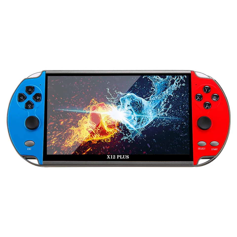 X12 Plus Retro Video Game Console 10000 Games 7.1inch HD Screen Screen Console Podpora televízneho výstupu 2500 mAh pre deti dospelých