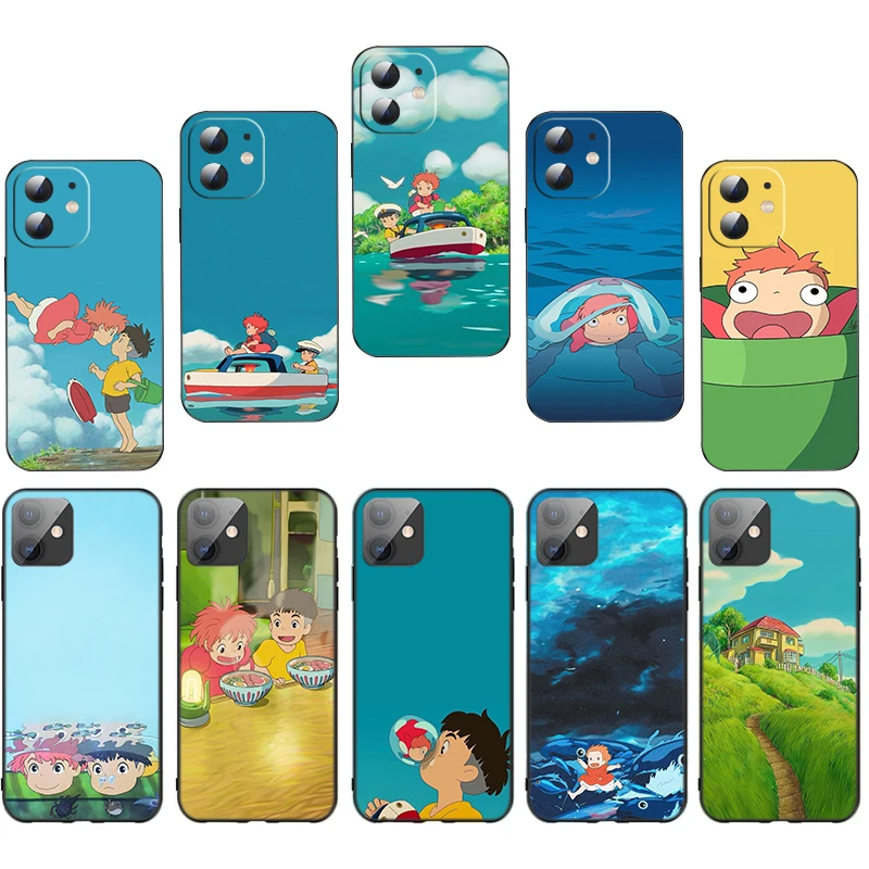 X2 Anime Ponyo Fish Soft Silikone puzdro pre moto g 5g g9 g30 g50 g60 g52 E7 Power e32