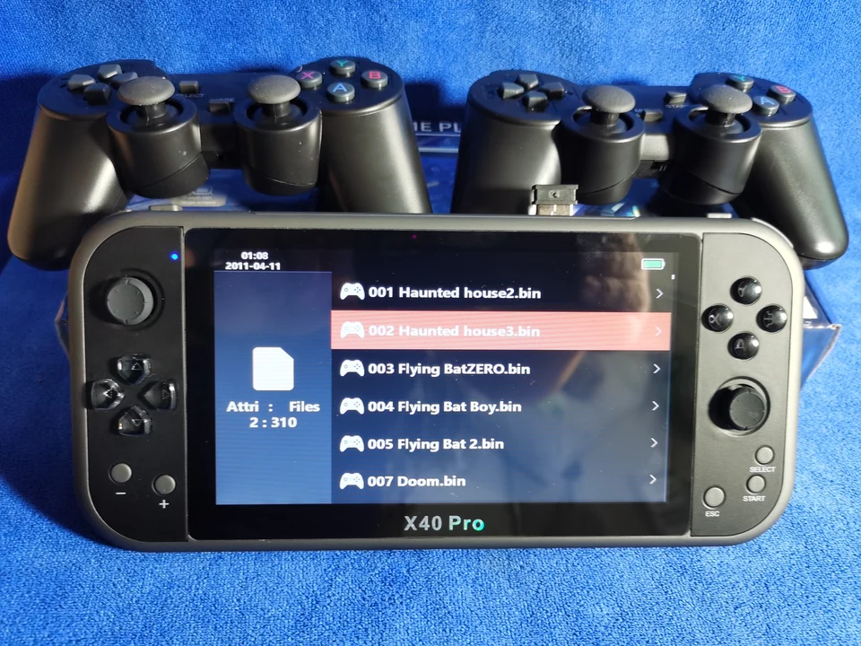X40 Pro prenosný vreckový retro herný konzola 7inch LCD Double Rocker Vstavaný 16G 5000+ Classic Game Video MP5 Player TF karta