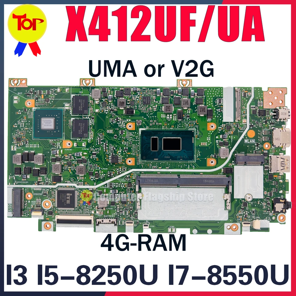 X412UF laptop základná doska pre ASUS VivOBook 14 X412 X412UB X412UA F412U A412U I3-8130U I5-8250U I7-8550U