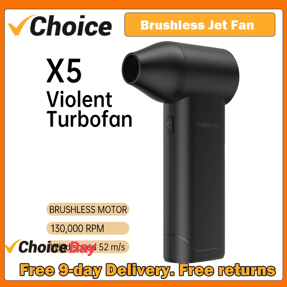 X5 Jet ventilátor 130000 ot./min. 52 m/s Rýchlosť vetra bez kefy Duct Turbofan High -Power Duct Duct DUCH DUCHOWARD ČASOVÁ Klávesnica