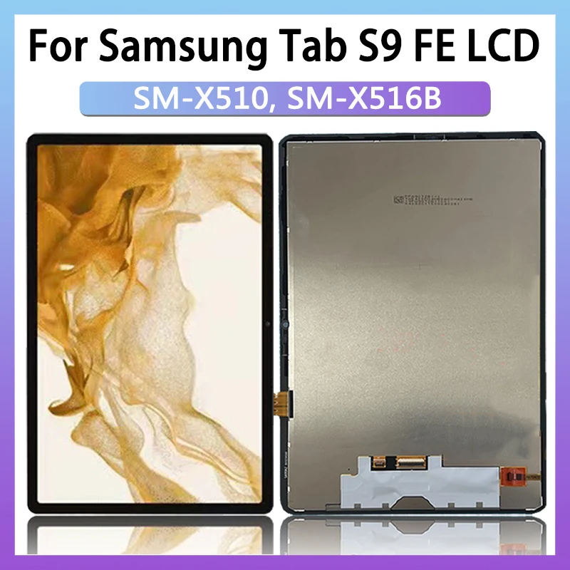 X510 X516B Premium LCD pre kartu Samsung Tab S9 Fe Display Display Digitizer Digitalizátor Zostava zostavy panela S9 LCD Screen