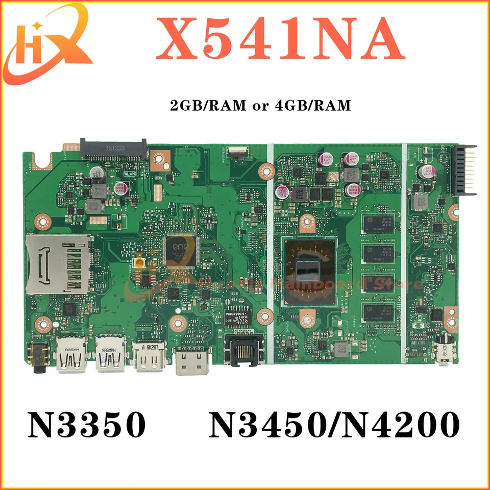 X541N Mainboard pre ASUS X541NA A541NA D541NA F541NA R541NA LAPTOP Základná doska N3350 N3450/N4200 2 GB/4 GB-RAM