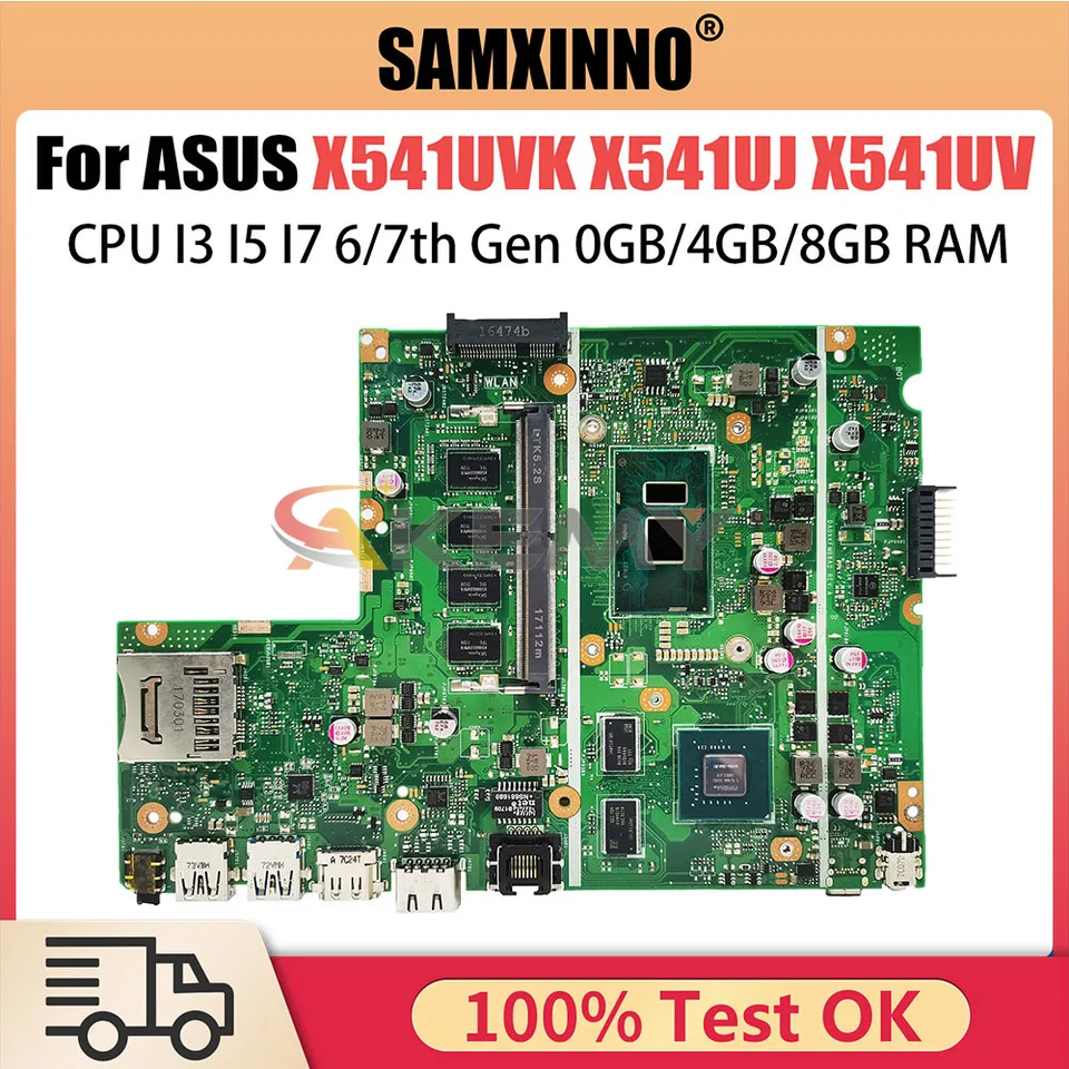 X541UVK LAPTOP základná doska pre ASUS X541UJ X541UV X541U F541U A541U Notebook I3 I5 I7 CPU GT920M 0GB 4 GB 8GB RAM RAM