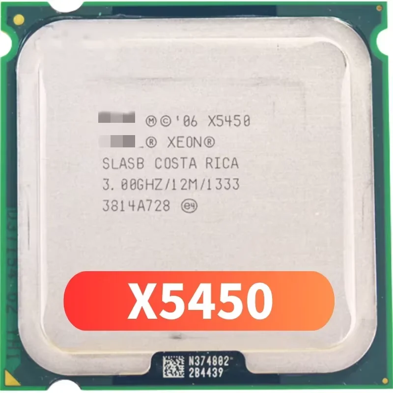 X5450 Procesor 3,0 GHz 12 MB 1333 MHz CPU pracuje na základnej doske LGA775