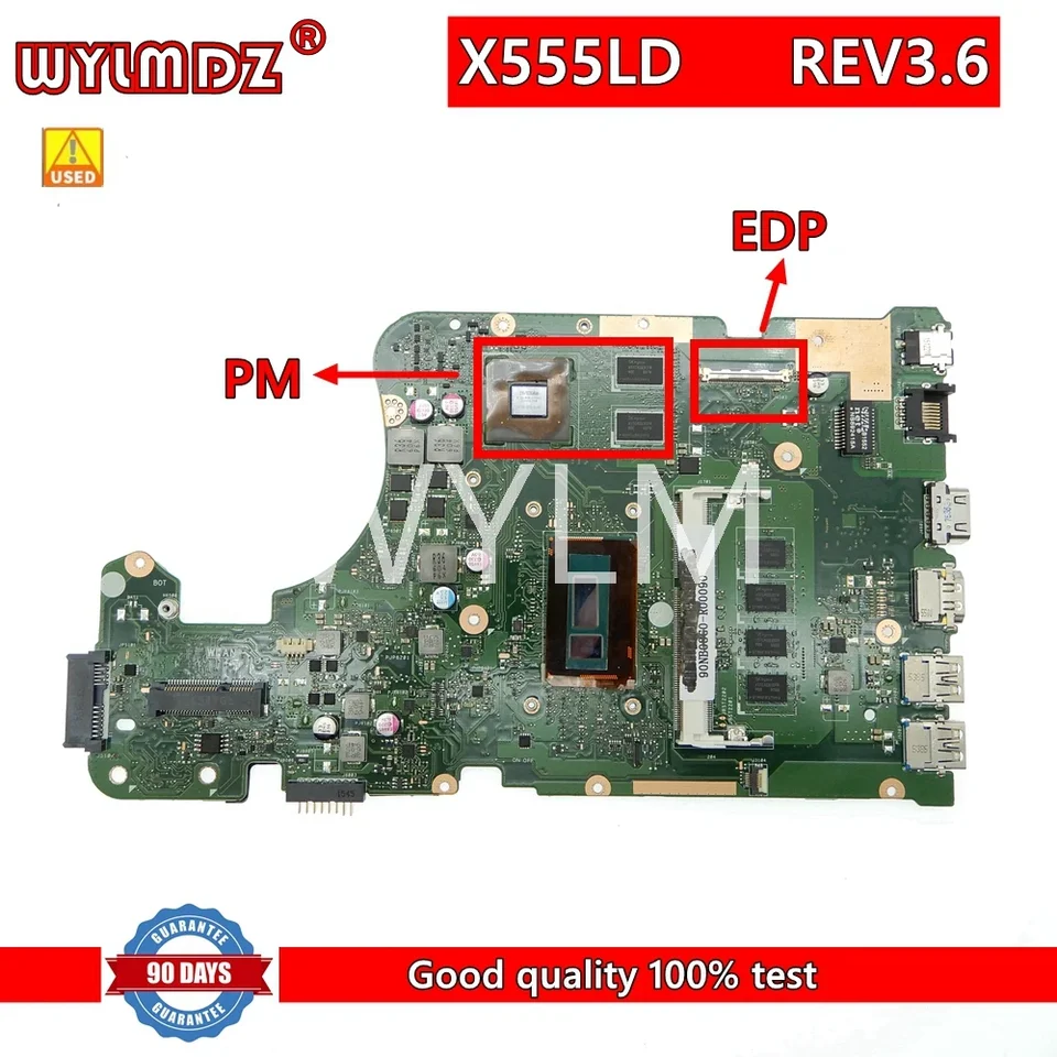 X555LD EDP 4 GB RAM Rev3.6 Základná doska pre ASUS X555LN NB X555LP LB LJ LF LA X555L A555L K555L F555L W519L Mainboard pre laptop