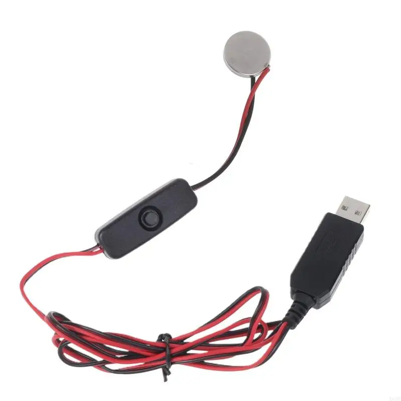 X6HB USB až 3V CR2032 Kábel nabíjania batérie s prepínačmi Repalce CR2032 3V batéria pre zariadenia napájané CR2032