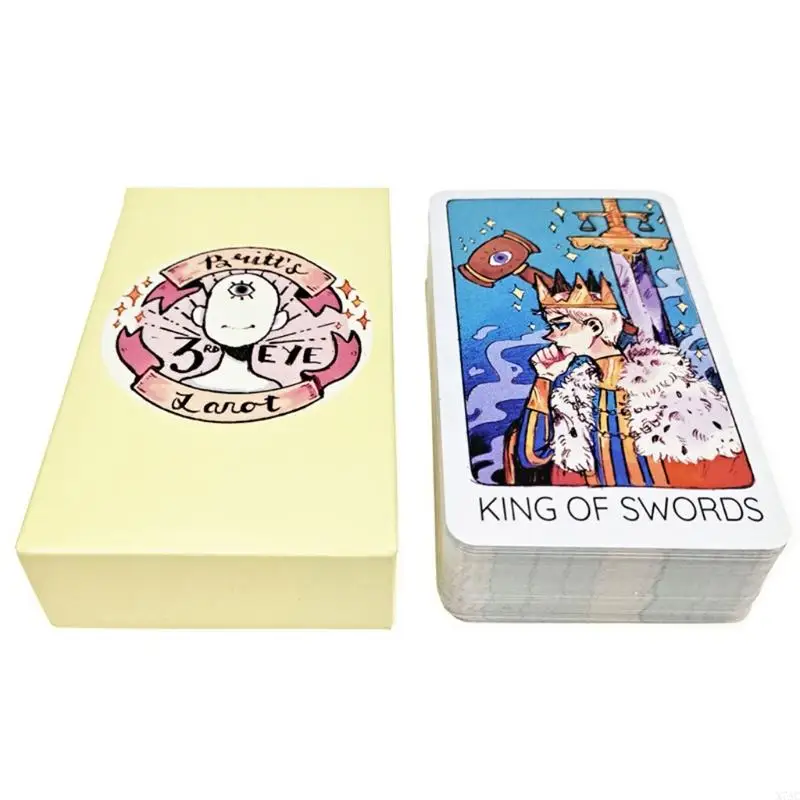 X7AC Britts Tretie oky Tarot Deck English Tarot Deck Oracles 78-Card Deck Prázdniny Prispôsobenie Prispôsobenie stolových herných kariet Tarot Pack