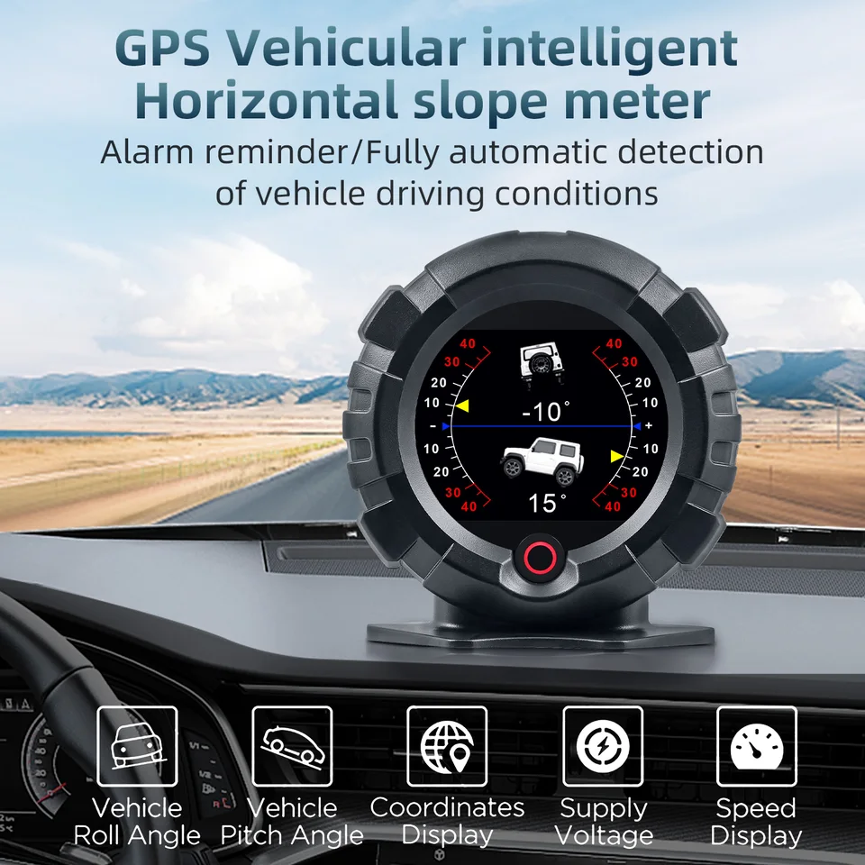 X95 CAR GPS svah merač digitálneho hlavy nahor Displej inklinometru rýchlomer terénny automat