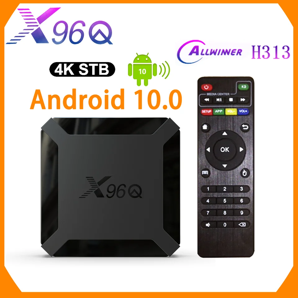 X96Q 2GB 16 GB Pop-Itam Android 10.0 Dobrý televízny box Allwinner H313 Quad Core 4K 2,4G WiFi Google Player YouTube 1 GB 8 GB Set Top Top Box