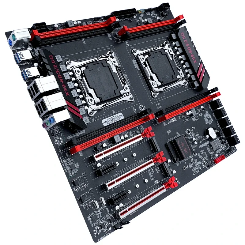 X99 Duálna hlavná doska Dual 2,5G Network Port 2011 PIN Game Game Viac otvorený stolný počítač Veľká doska