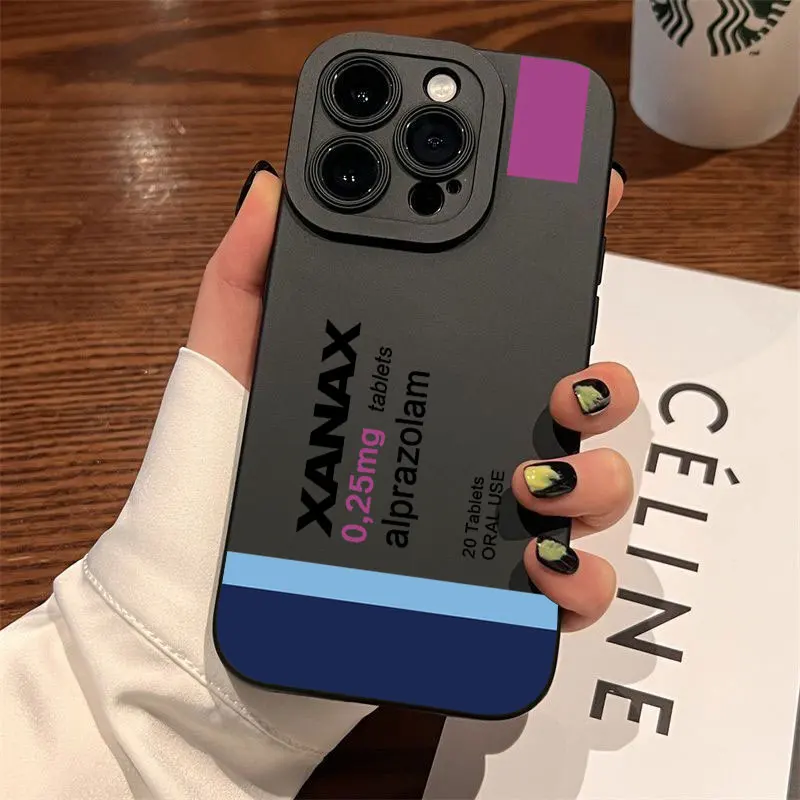 Xanax chill pilulka Žiak na celú obrazovku silikónový puzdro pre infinix horúci 8 9 10 10i 10s 11S 11s Play Smart 5 6 Note10 11 Pro Back