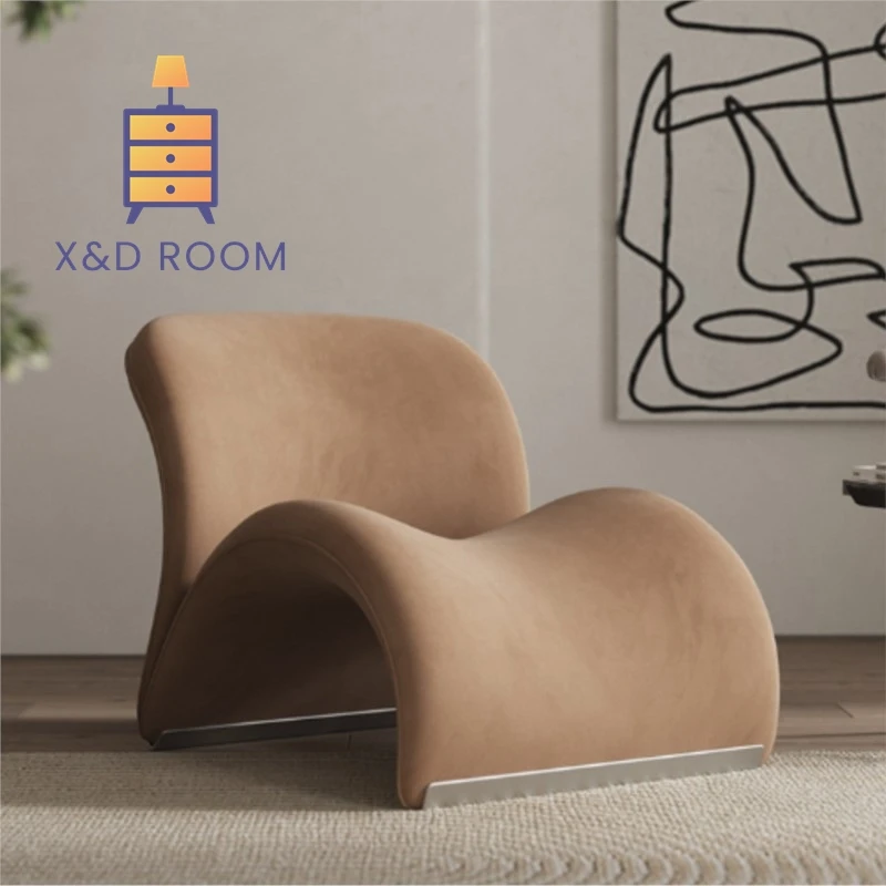 X&D Nordic Light Luxury Single Sofa Drsence Designer Kreatívna obývacia izba Balkón Leisure Internet Celebrity Lazy Lazy Stoličky