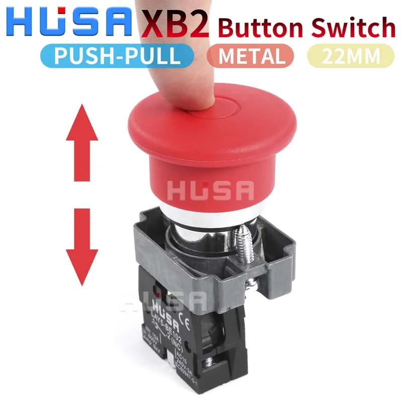 Xb2 gombíkový prepínač Huby hlava 22 mm Štart