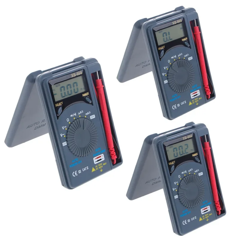 XB866 Mini Auto LCD Voltmeter Tester Tester nástroj pre DC Pocket Digital Multime