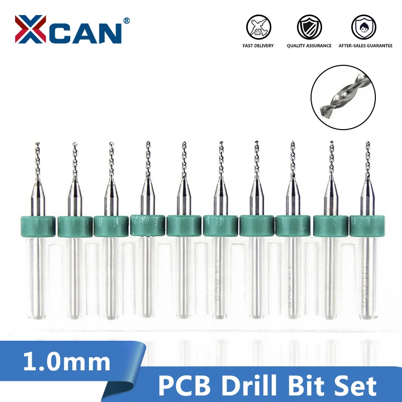 Xcan 1,0 mm karbidové vŕtacie bity PCB nastavené pre dosku dosky DPS Mini vŕtačka