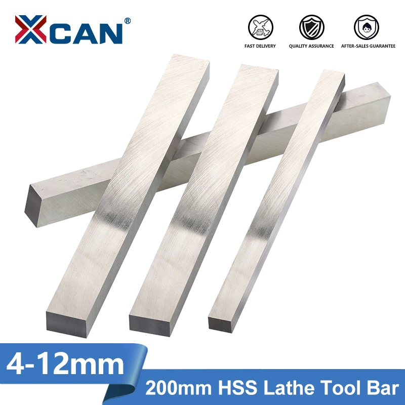 Xcan 200 mm CNC Lathe Nástroj na strih s nástrojmi 4 5 6 8 10 12 mm vysokorýchlostný oceľový otočný nástroj štvorcový stĺp CNC obrábanie nástroja Fleging Cutter