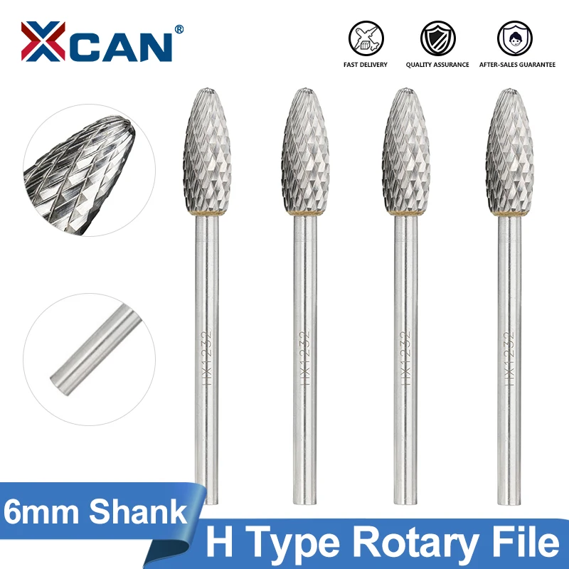 Xcan Rotary File H Typ volfrámu Karbid Abrasívne otočné nástroje