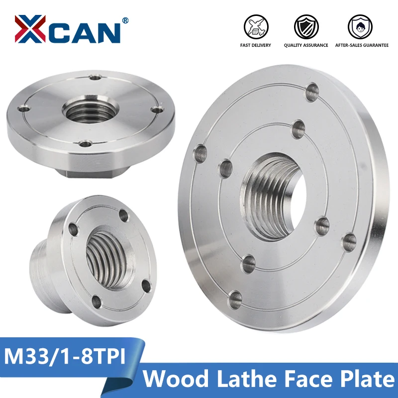 Xcan Wood Lathe Face Plate Fit M33 1-8TPI závit Drevené sústruženie stroja skľučovky