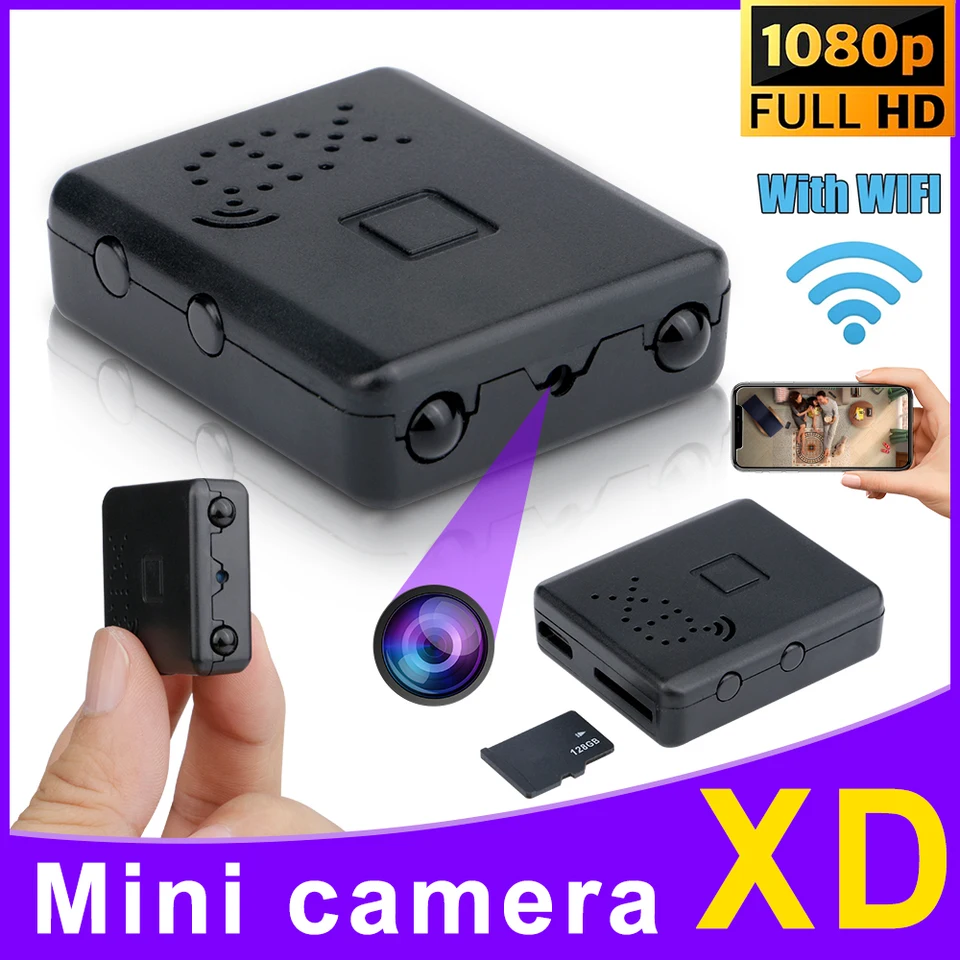 XD Mini Camera HD 1080p Domáca zabezpečenie kamkordér nočné videnie Micro Video Hlasový rekordér bezdrôtové ultra malé vačky