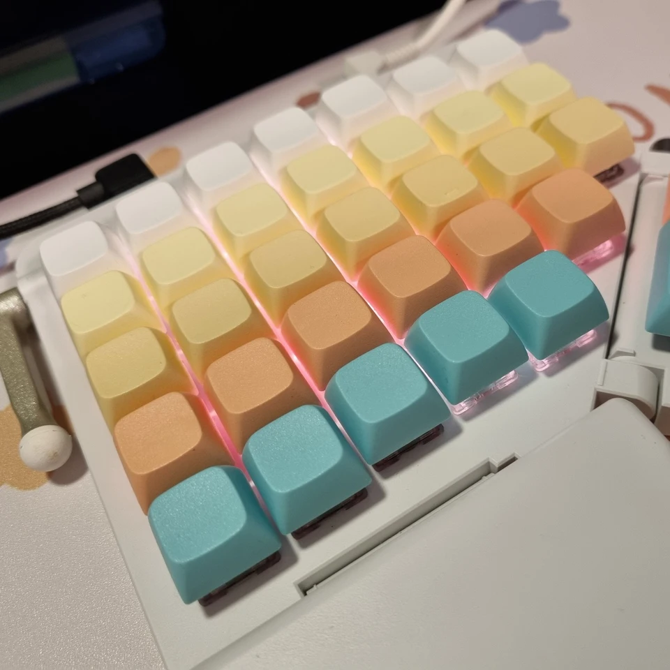 XDA Profil Keycaps pre Cherry MX Switch Mechanical Keyboard 1U 1x Prispôsobený hráč PBT Keycap Purple čierne biely ružový kľúč