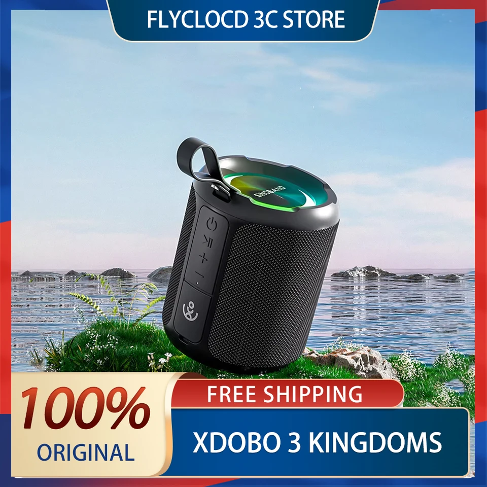 XDOBO 3 Kingdoms Wireless Reproduktory 40W Bluetooth Subwooofer Neodploor prenosný prenosný reproduktor TF AUX USB s LED svetlom prispôsobený
