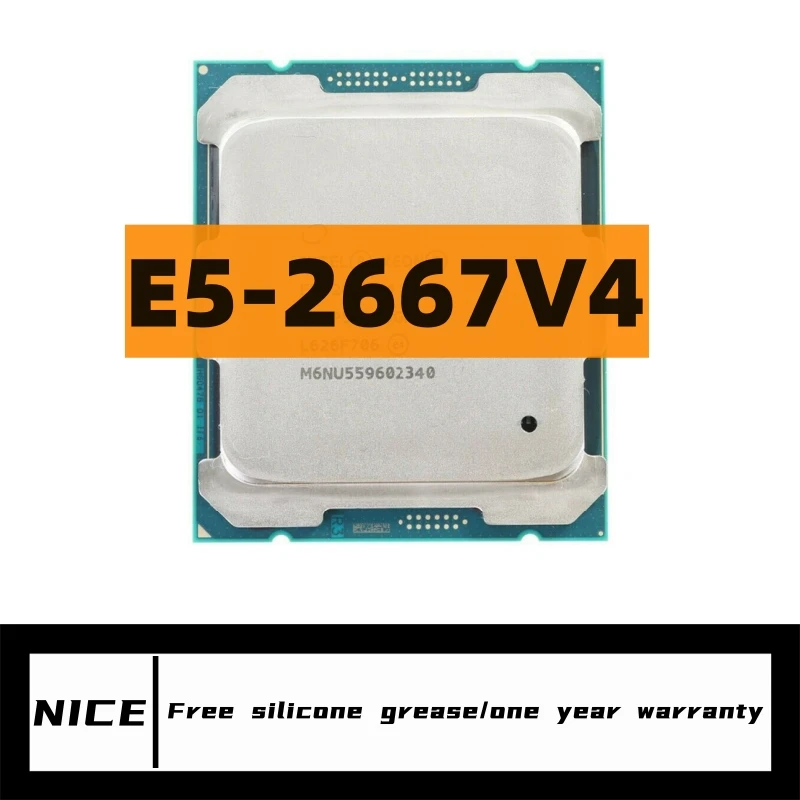 Xeon E5 2667 V4 E5-2667V4 E5 2667V4 procesor CPU 8 Core 3.2 GHz 25 MB L3 vyrovnávacia pamäť 135W SR2P5 LGA 2011-3