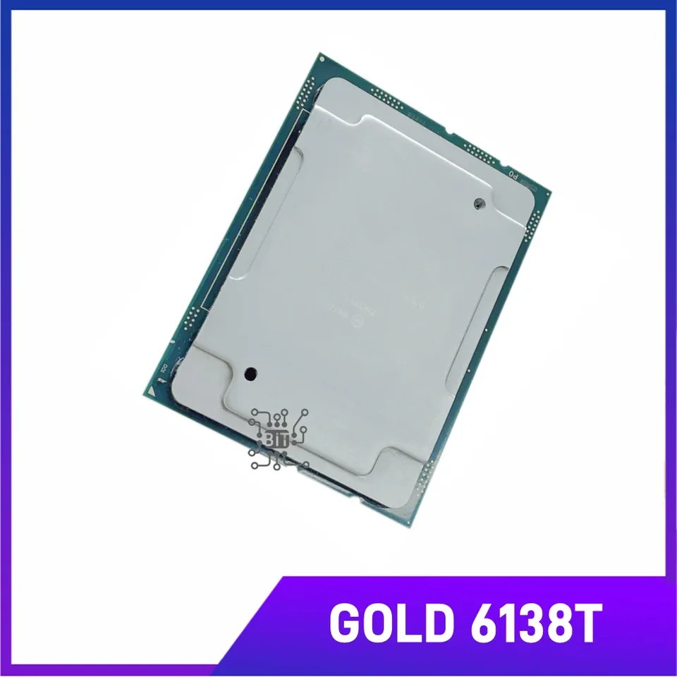 Xeon Gold 6138T CPU 2,0 GHZ 27,5 MB 125W 20-Core 40-lit-hread procesor LGA3647 pre C621 Server HORD6138T