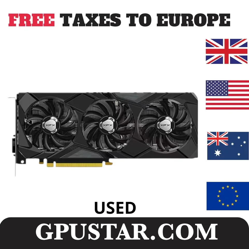 XFX-GPU Radeon AMD Radeon RX590 Placa de Vídeo, 8GB GDDR5 Place GRAFICAS, GME 580, Desktop PC Tela de Computador Mapa Do Jogo,