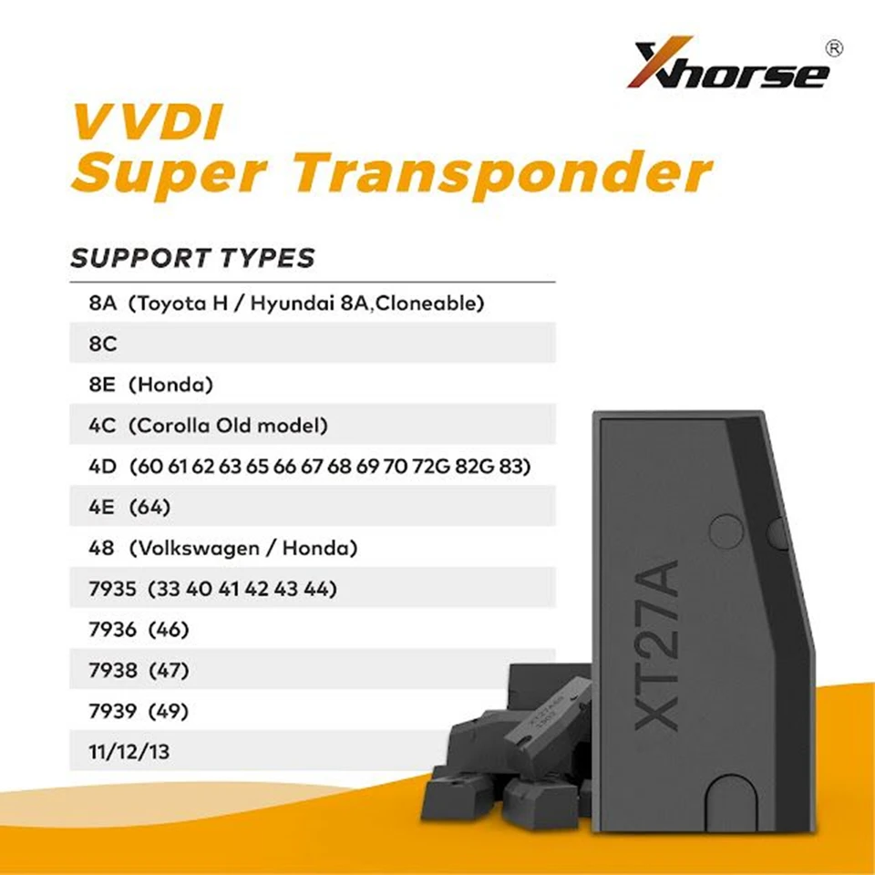 Xhorse VVDI Super Chip XT27A01 XT27A66 Transponder pre VVDI2 VVDI Mini Key Tool 10ks/Lot
