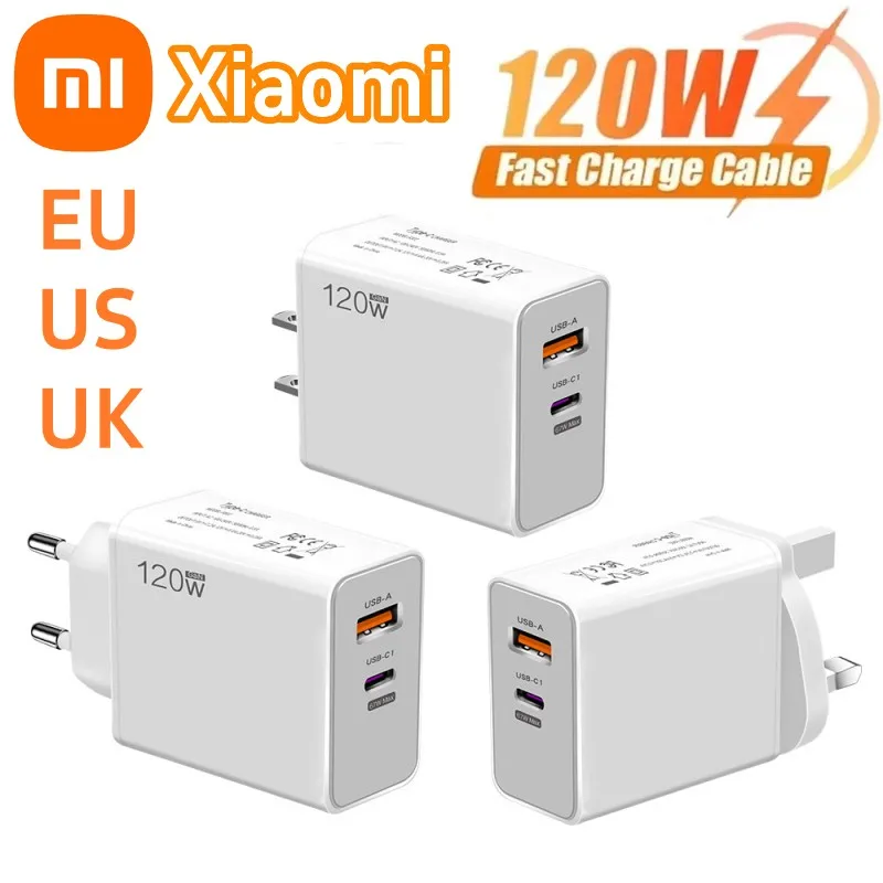 Xiaomi 120W USB C GAN Adaptér rýchleho nabíjania pre iPhone 15 PD Super Fast USB nabíjačka pre samsung laptop tablet iPad MacBook Oppo