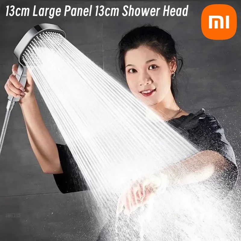 Xiaomi 13 cm Veľký panel 3mody nastaviteľná sprchová hlava Vysokotlakový masážny sprchový film Filter prvok kúpeľňové doplnky