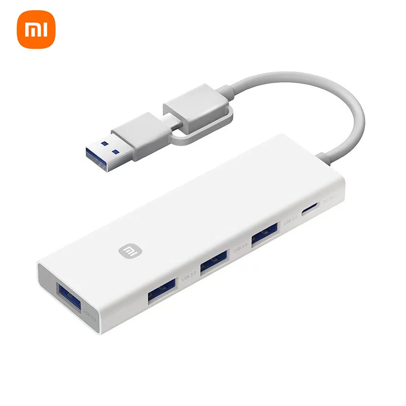 Xiaomi 4 v 1 Dual Head Splitter Type-C USB-A Extender Docking Station USB 3.0 adaptér OTG OTG pre notebook počítača MacBook