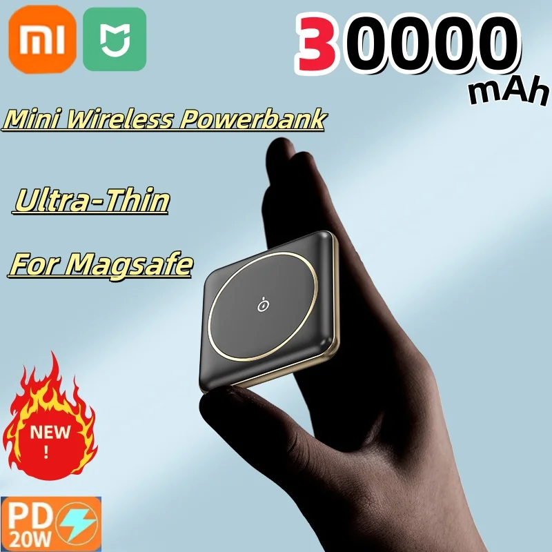 Xiaomi 50000 mAh Mini magnetická bezdrôtová nabíjačka Power Bank Rýchle nabíjanie Tenká externá batéria pre iPhone Huawei Samsung Xiaomi