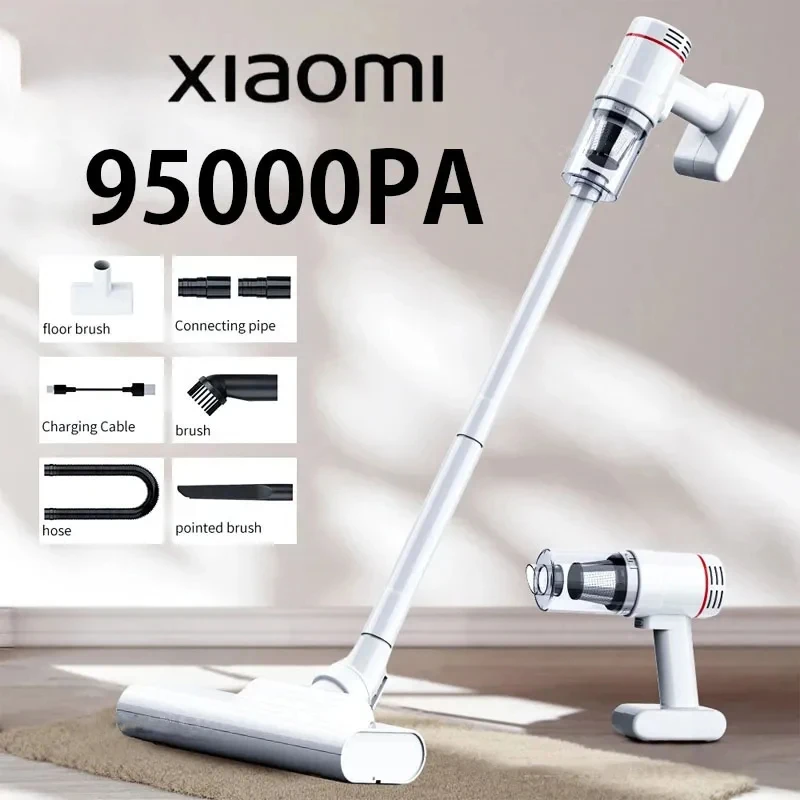 Xiaomi 95000PA bezdrôtové vysávač Ručný čistiaci prostriedok Výkonný motorový automobil bez kefy a domáce dvojité použitie vysávača