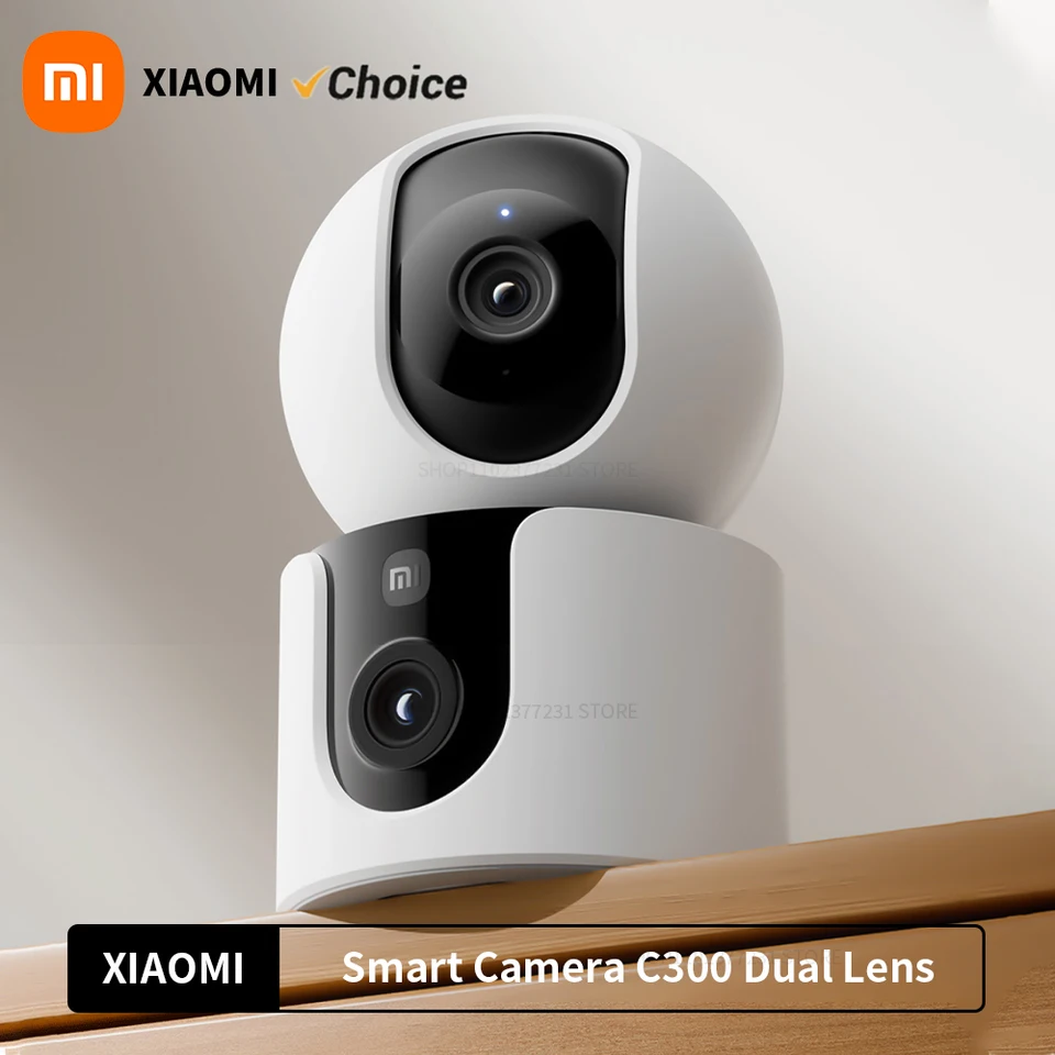 Xiaomi C300 Smart Camera Dual šošovky PTZ 360 ° detekcia AI 3 milióny pixelov Plné farebné nočné videnie WiFi 6 Domáci bezpečnosť MI HOME