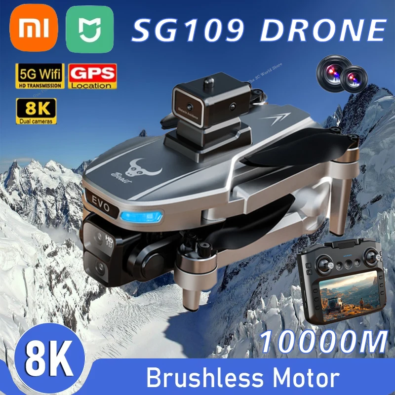 Xiaomi Drone 8K Professional GPS HD Camera Drones 5G WiFi FPV Video UAV 5,9 palca na veľkom obrazovke diaľkové ovládanie RC SG109 PRO MAX