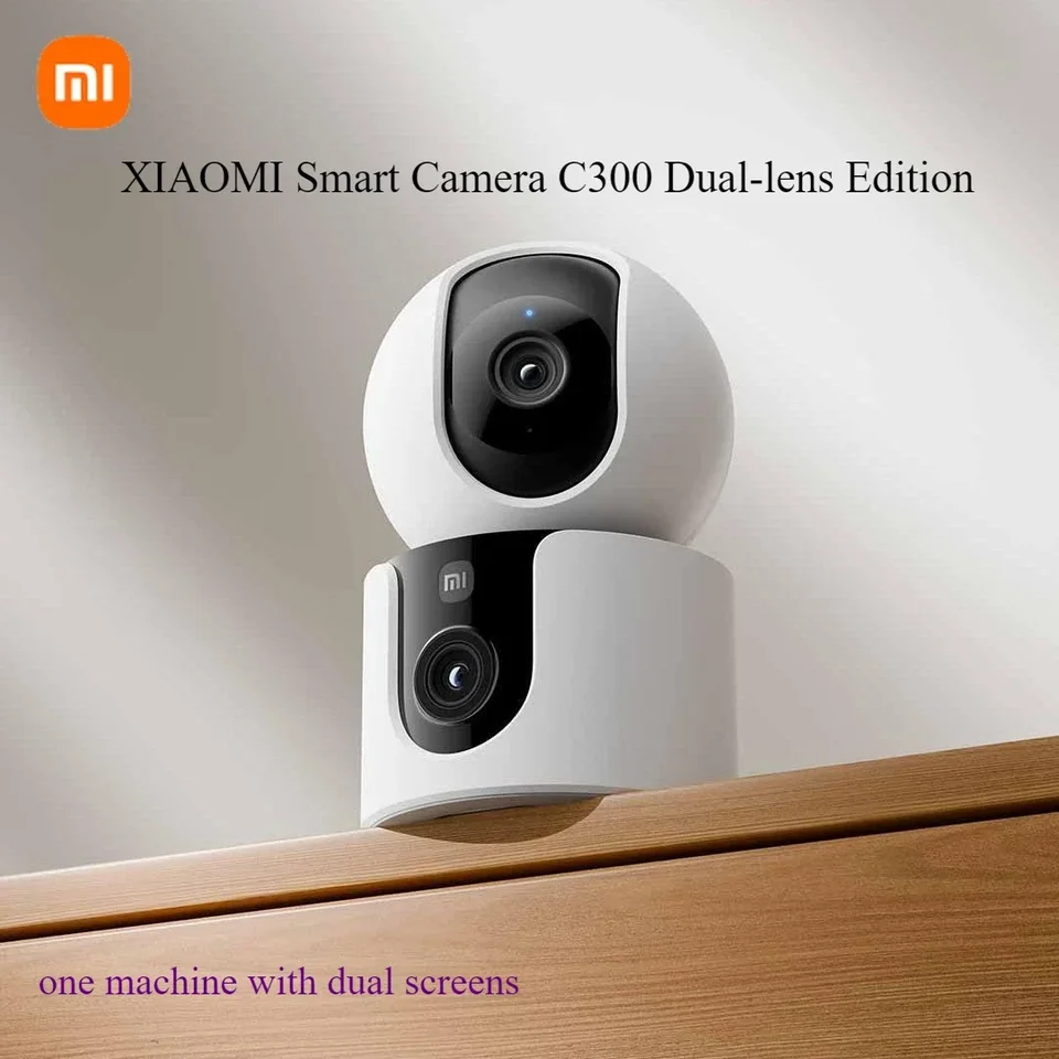 Xiaomi inteligentná kamera C300 Dual-Lens Edition WiFi 6 CCTV 3 milióny pixelov 360 ° vodorovná 88 ° Vertikálne úpravy Nočné videnie