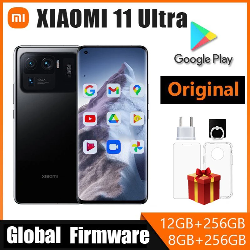 Xiaomi Mi 11 Ultra Smartphone 5G 5000 mAh batéria Snapdragon 888 Octa-Core 50MP Camera 6,81 ”displej s Androidom použitý telefón