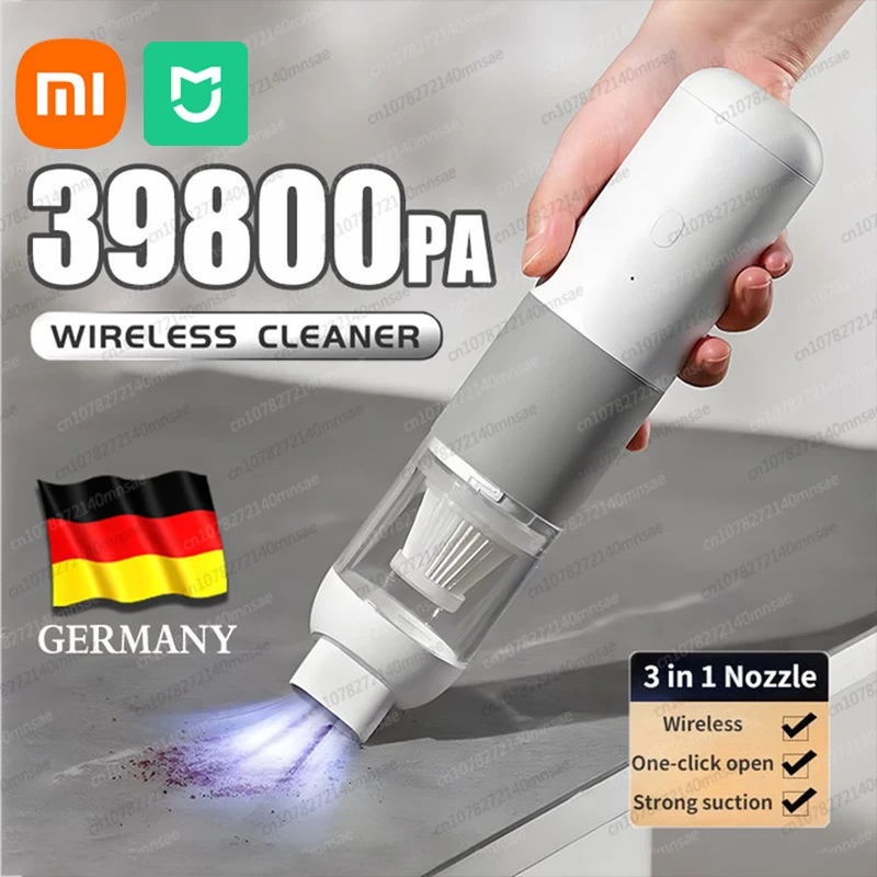 Xiaomi Mijia 39800PA Wireless Car HeCuum Vysoký výkon 3 IN1 Automobilový vákuový čistý prenosný vreckový vákuový chytač prachového prachu