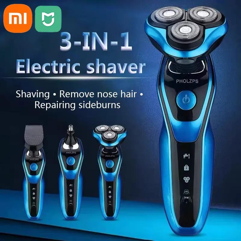 Xiaomi Mijia Electric Shaver Rotary Razor Razor brada Trimmer Nabíjateľné vlasy na strihanie vlasov Clipper pre mužov