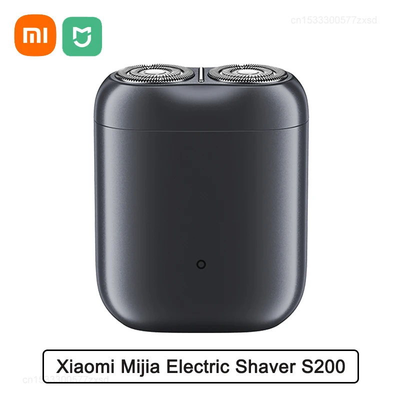 Xiaomi Mijia Electric Shaver S200 Indukcia Začiatok s dvojitou slučkou Zakrivená čepeľ IPX7 Magnetická sacia čepeľ Mokré a suché holenie