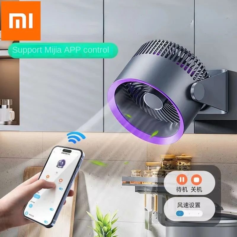 Xiaomi Mijia inteligencia bezdrôtová kuchynská stena montáž elektrický ventilátor Domáca plocha vzduchový chladič klimatizácia