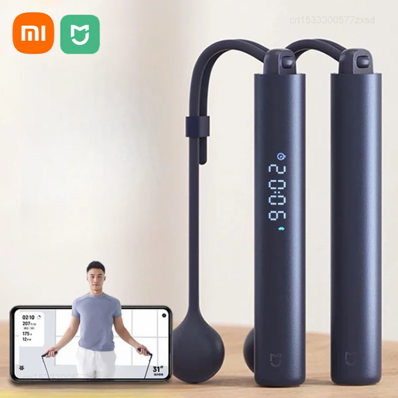 Xiaomi Mijia inteligentné preskočenie skákacieho lana digitálna počítadlo aplikácií na reguláciu kalórií Calórie pre švihavé lano fitness domáce športové vybavenie